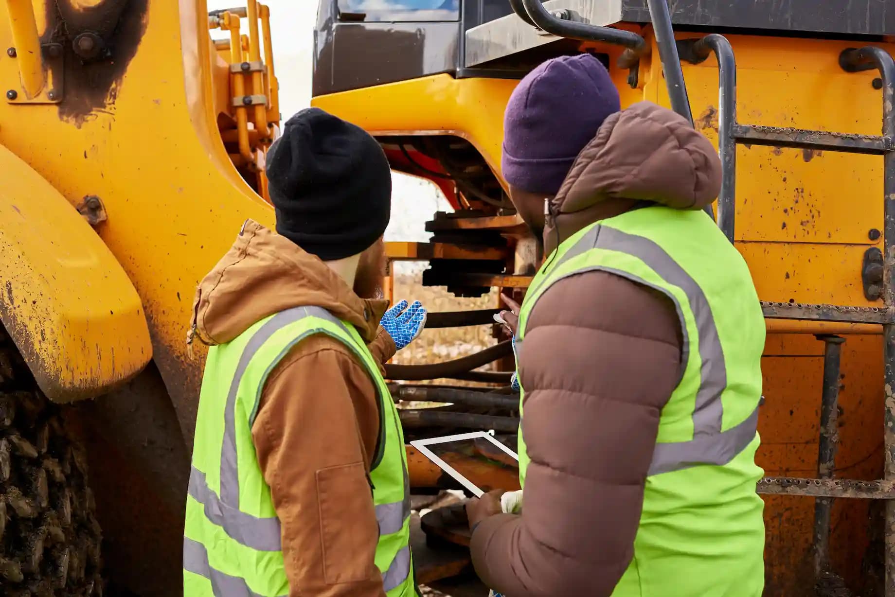 two construction workers